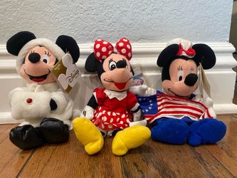 Disney’s plush Minnie mouse original, January birthstone and Betsy Ross mini babies