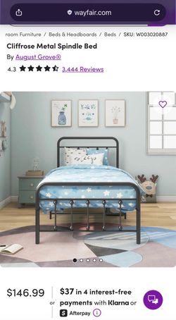 Cliffrose Metal Spindle Bed Frame - Twin