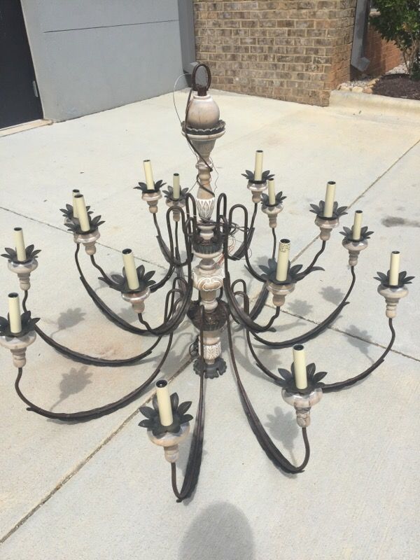 Restoration Hardware Parisian Wood And Zinc Chandelier Restoration Hardware Parisian Wood And Zinc Chandelier For In
