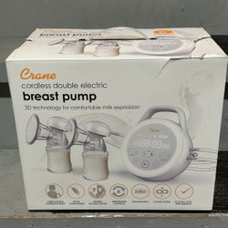 Crane Cordless Double Electric Breast Pump. New in opened box. Never used.  