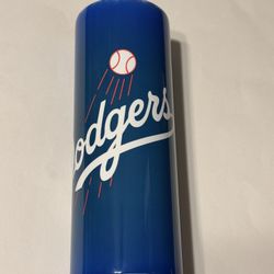 20oz Skinny Straight Sublimation Tumbler Dodgers