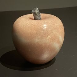 Pink Granite Apple Paperweight