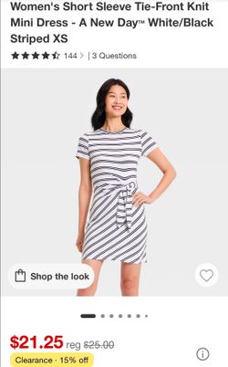 A New Day Tie-Front Knit Mini Dress XS
