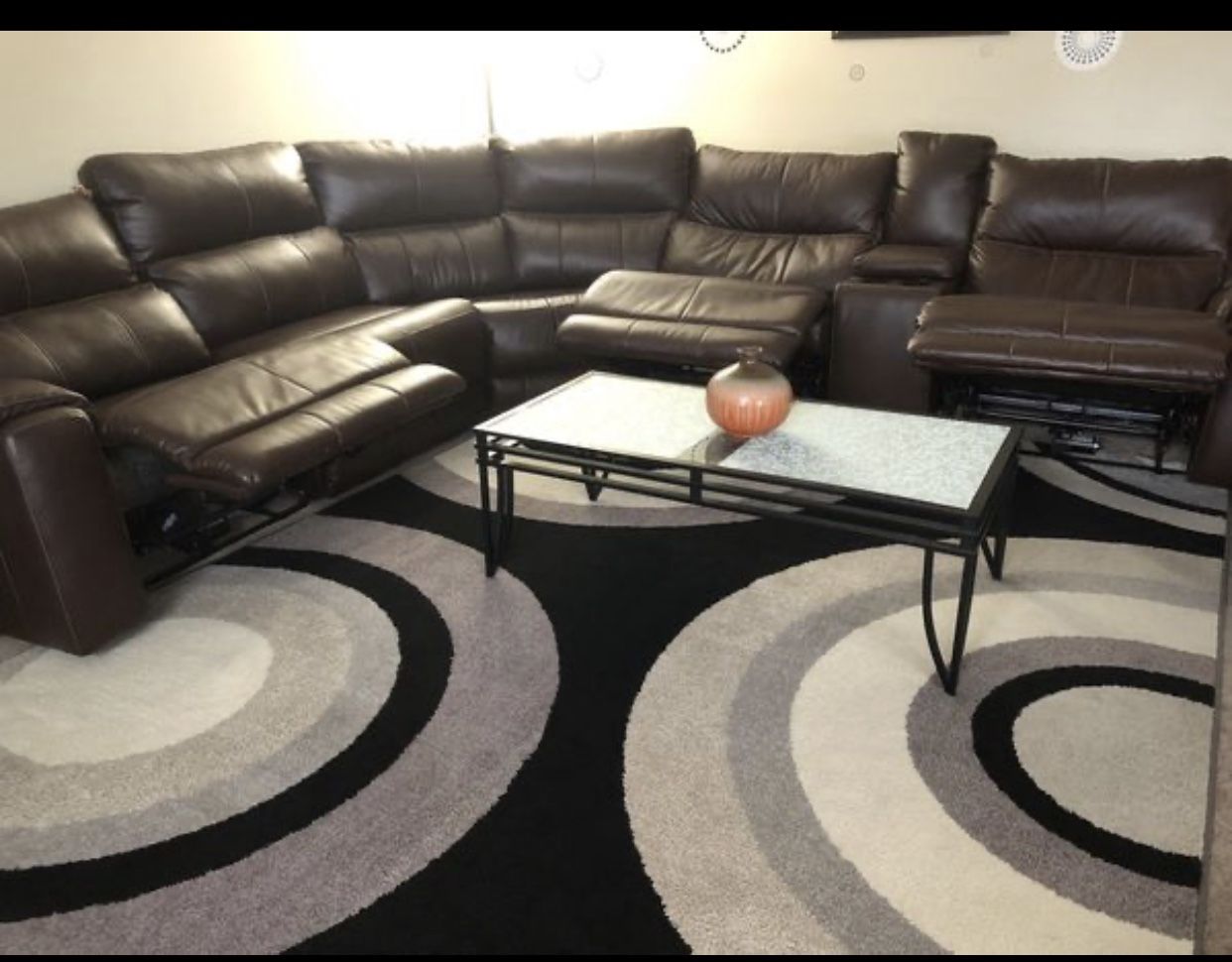 6 pieces sectional recliners