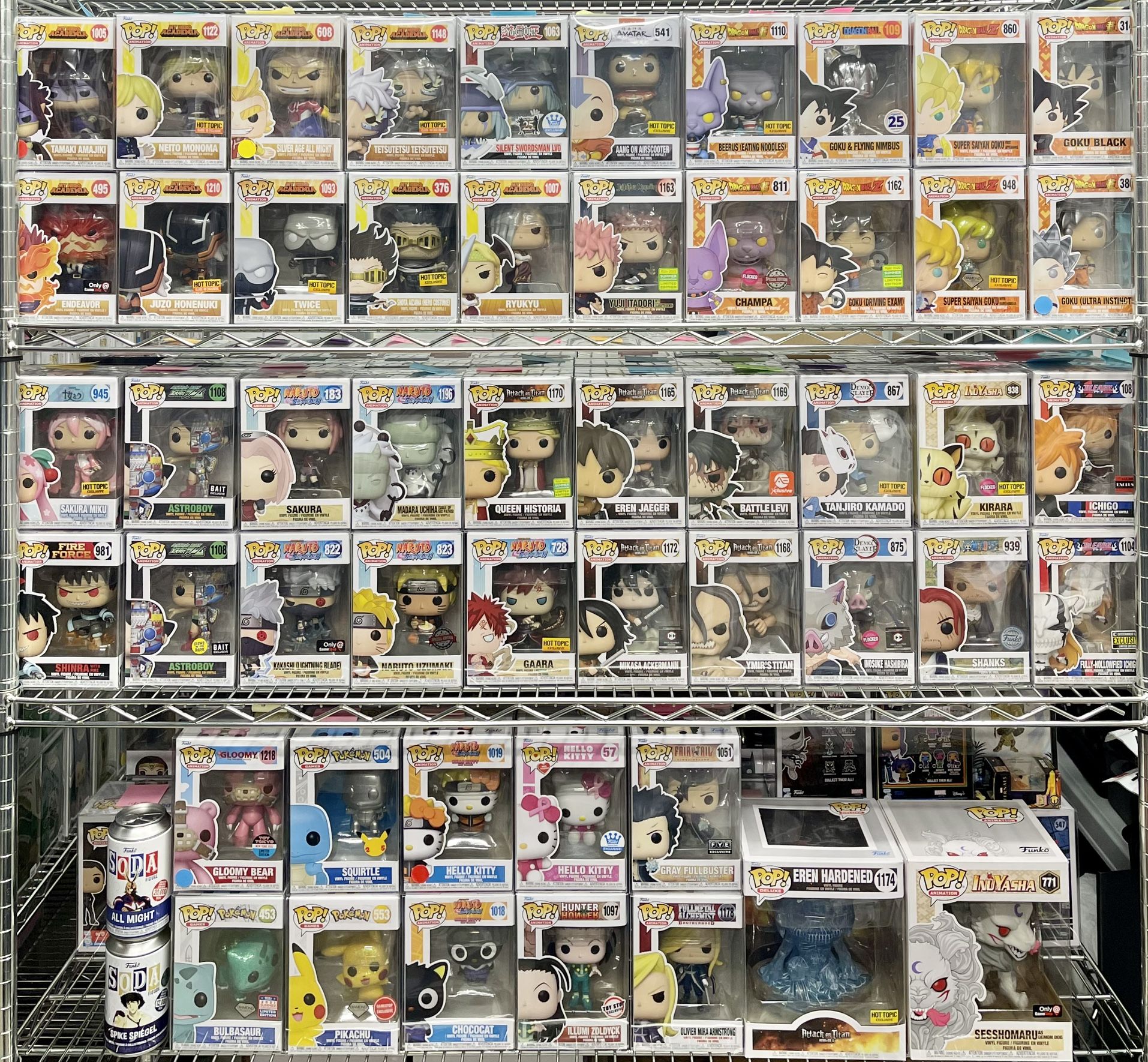 Anime Funko Pops - Please Message For Individual Pricing