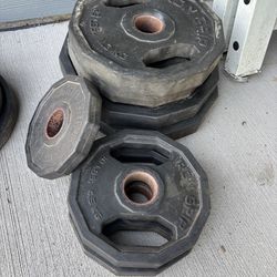 Iron Grip Olympic Weight Plates – 145 lbs Total