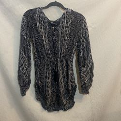 Rip Curl | Boho Beach Cover Up Dress | Black White | XS