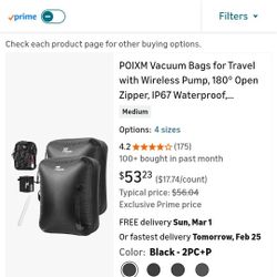 Travel vacuum bags Medium  2pk
