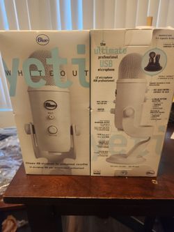 White Blue Yeti Microphones