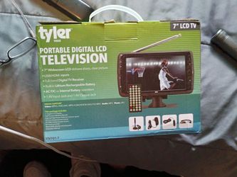 Tyler portable digital LCD television 7-in LCD television new still in box with remote control