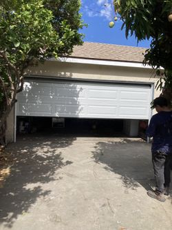 Garage door long panel white