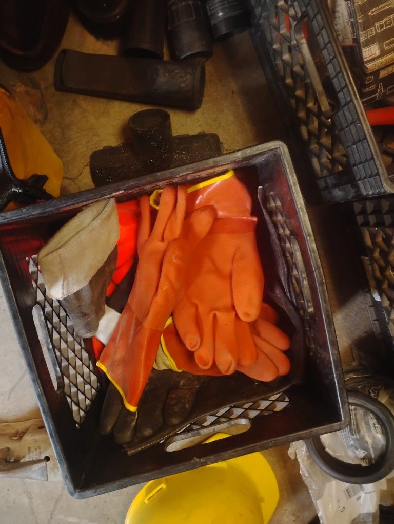 Milk Crate Full Of Gloves