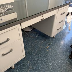 Steel Casey Retro Metal desk