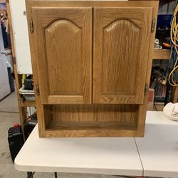 Over The Toilet Oak Cabinet