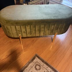 Sage Suede Bench $120