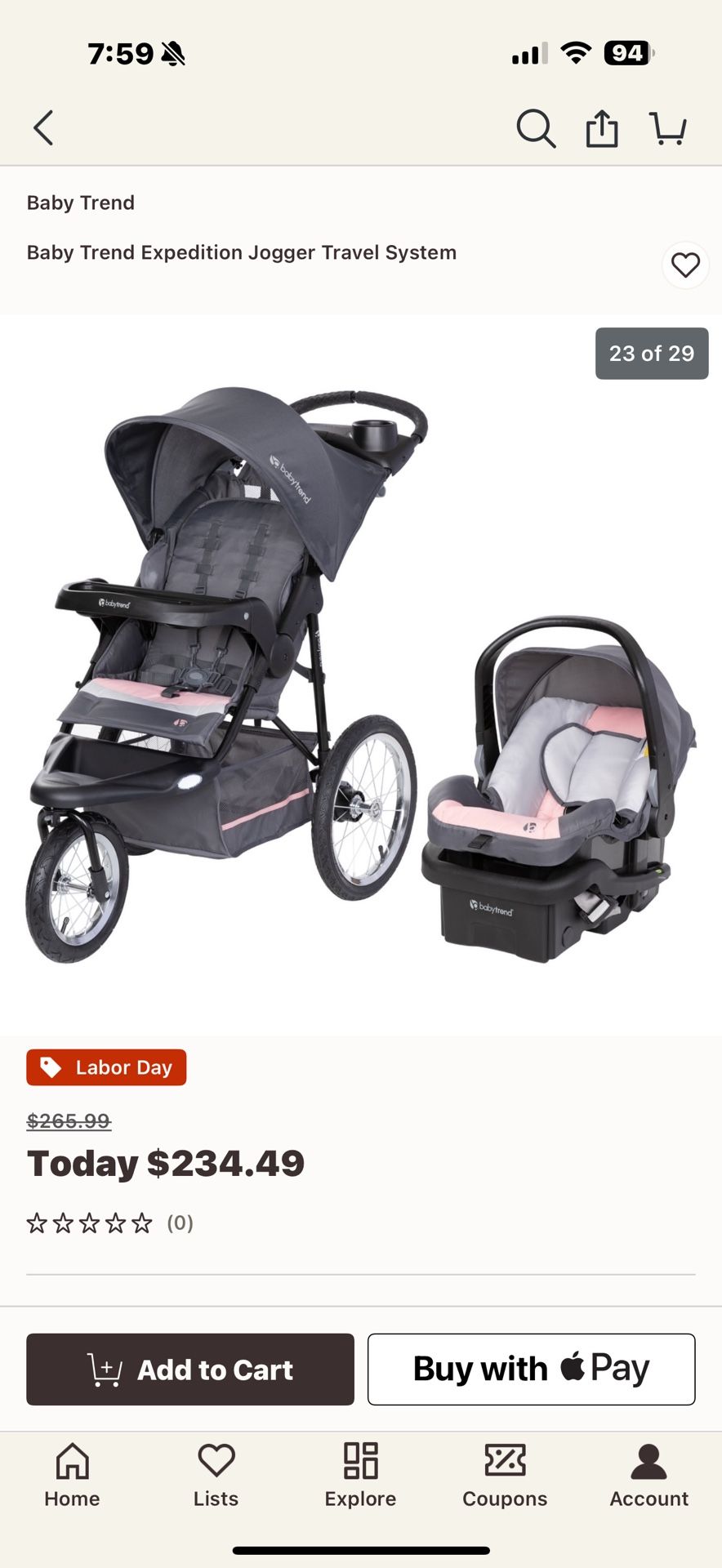 Three Wheeler Stroller With Car Seat