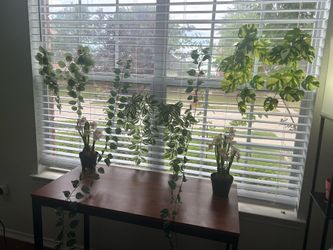 Artificial flower pots and creepers