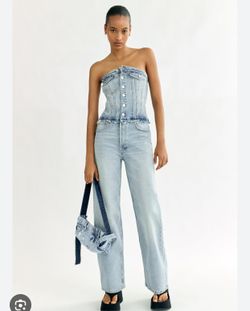 Zara Denim Jumpsuit 