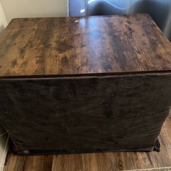 Xl Dog Crate With Wood Top