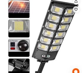 Solar Motion Sensor Lights Outdoor Street Lights with Multi-Angle Adjustable / 3 Lighting Modes IP65 Waterproof Security Flood Light for Front Door Ya