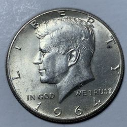 1964 90% silver Kennedy half dollar