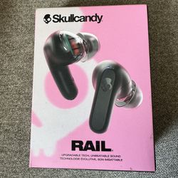 Skullcandy - Rail In-Ear Noise Canceling True Wireless Headphones - True Black