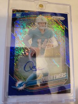 2025 Prizm RC Rookie Quinn Ewers Blue Shimmer Auto #/25