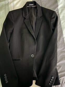 Express Black Single-Button Blazer