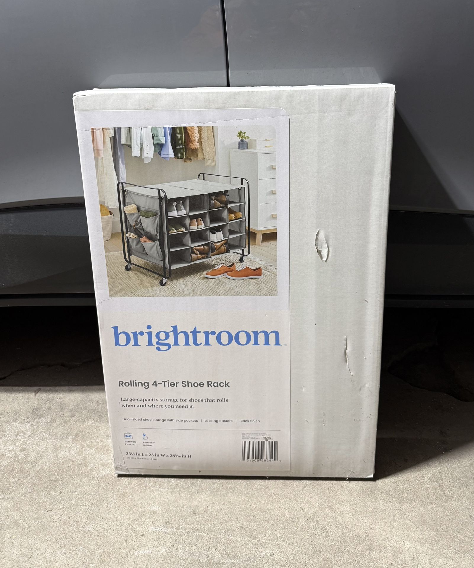 Brightroom Rolling 4-Tier Shoe Rack - NEW!