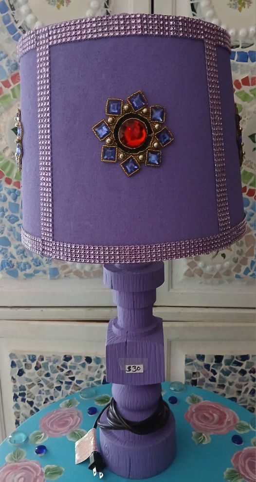 Purple Gems Bling Lamp. 