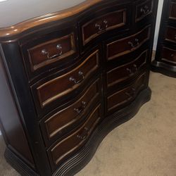 Hooker Brand Dresser And Side Table Top!  Great Rehab Opportunity- EASY Chalk Paint Makes It Look Updated And Brand 