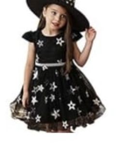 Princess witch star tulle bubble skirt Girl Dress Embroidery Kids Dresses Party Wedding Pageant Special Occasion Summer Dresses  Original price 23$ No