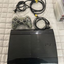 PS3 With Games And Controller 