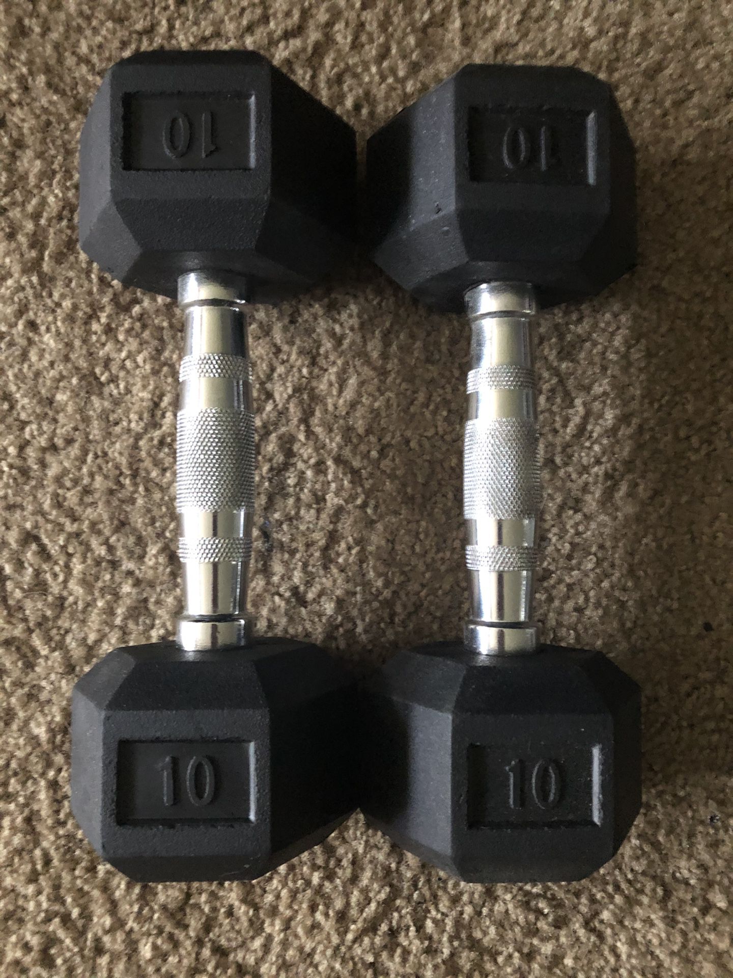 10 Pound dumbbells & weight plate workout equipment