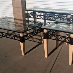 Modern 3 Piece Wrought Iron Tables