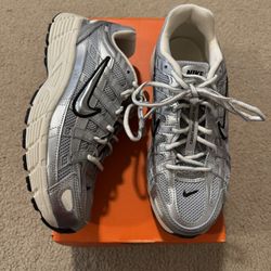 Nike P-6000 Metallic Silver Black (GS) Size 6.5Y