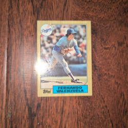 Fernando Valenzuela 1987 Tops Baseball Card