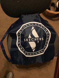 Large skechers blue backpack drawstring bag