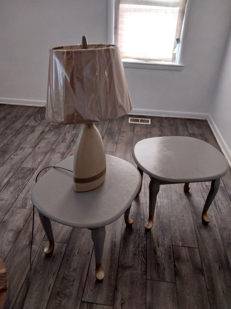2 End Tables And Lamp