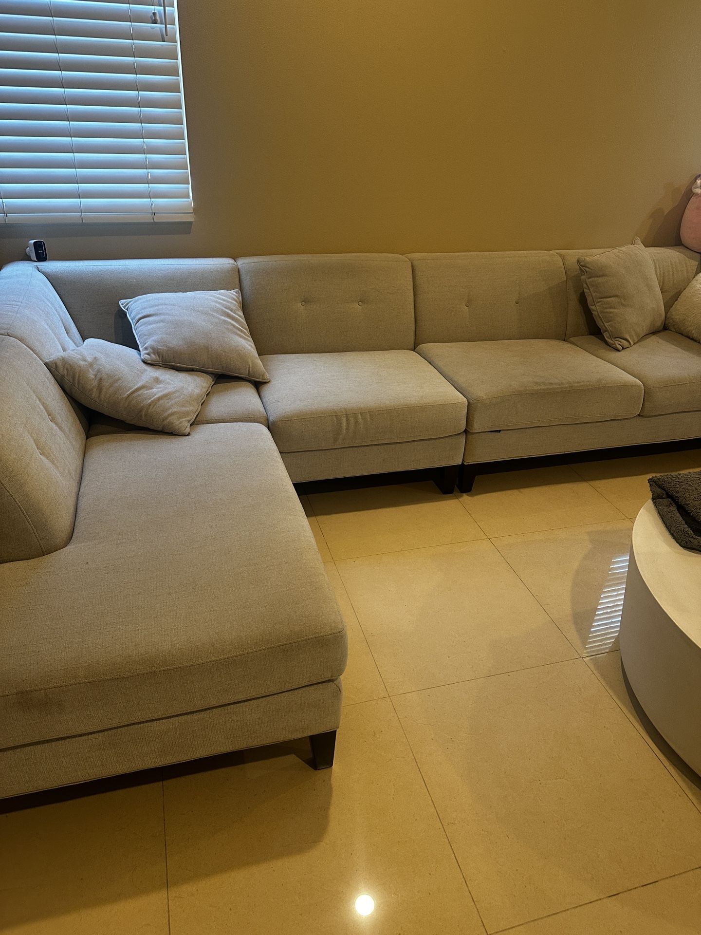 living spaces couch ivory