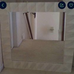Large Off White Mirror 46” x 46”