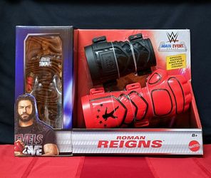 🤼‍♂️WWE Main Event Series Roman Reigns Special Edition Role Play Action Figure and Gauntlet Set. 