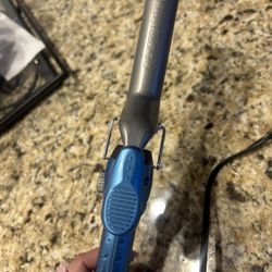 BaByliss Blue and Silver Curling Iron