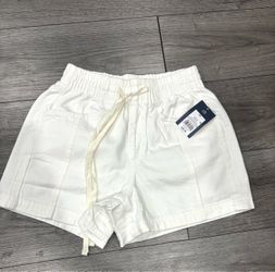 White Drawstring Shorts Size XS