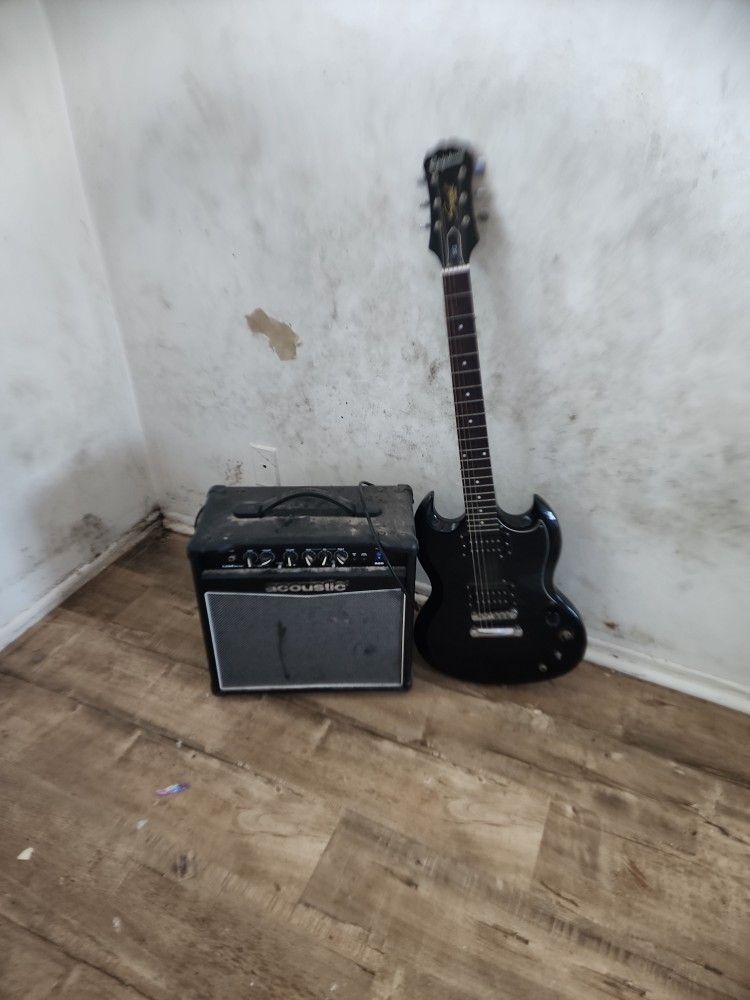 Epiphone Guitar With Acoustic amp
