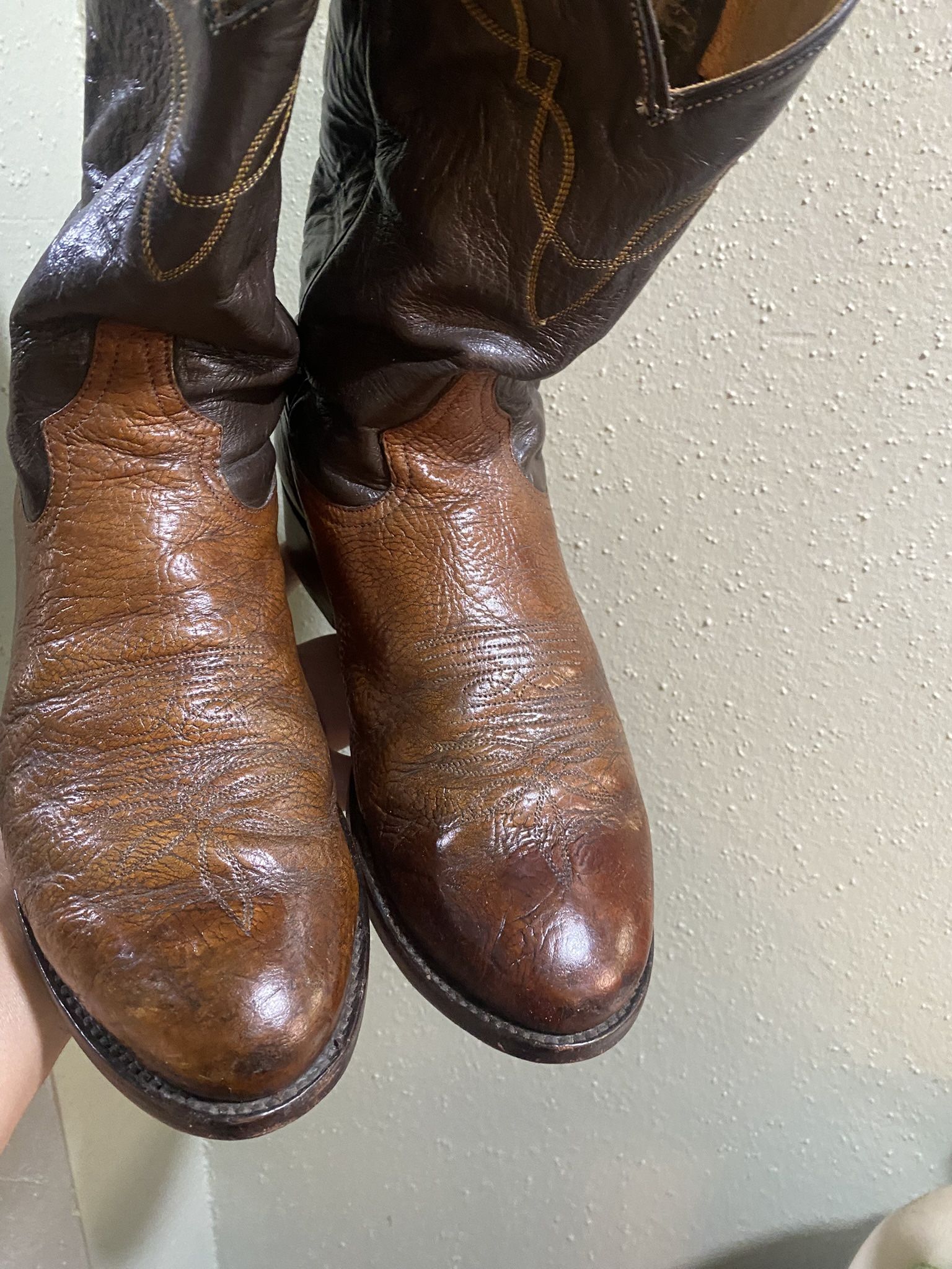 Vintage Tony Lama  Made in USA Western Boots Size7.5D 