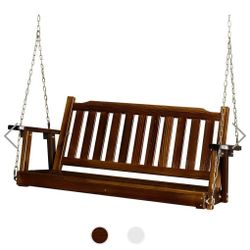 Wooden patio swing