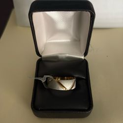 Stainless Steel, Gold And Silver Ring Size 10