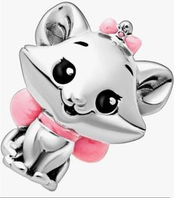 Cat Charm 925 Sterling Silver Pandora Pendant,Girl Jewelry Beads Gifts for Women Bracelet&Necklace Colgante de plata de ley 925 con encanto de gato