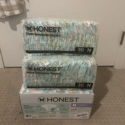180 Newborn HONEST Diapers
